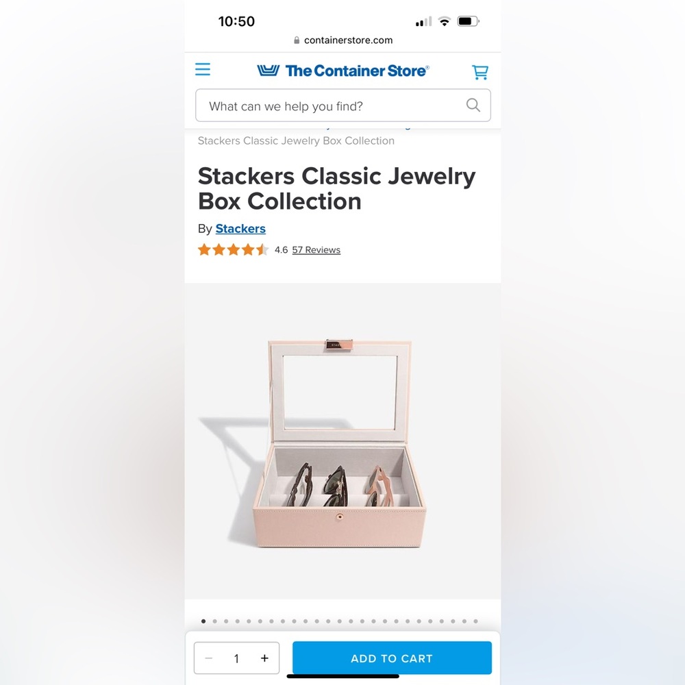 Stackers eyeglass storage container brand new container store